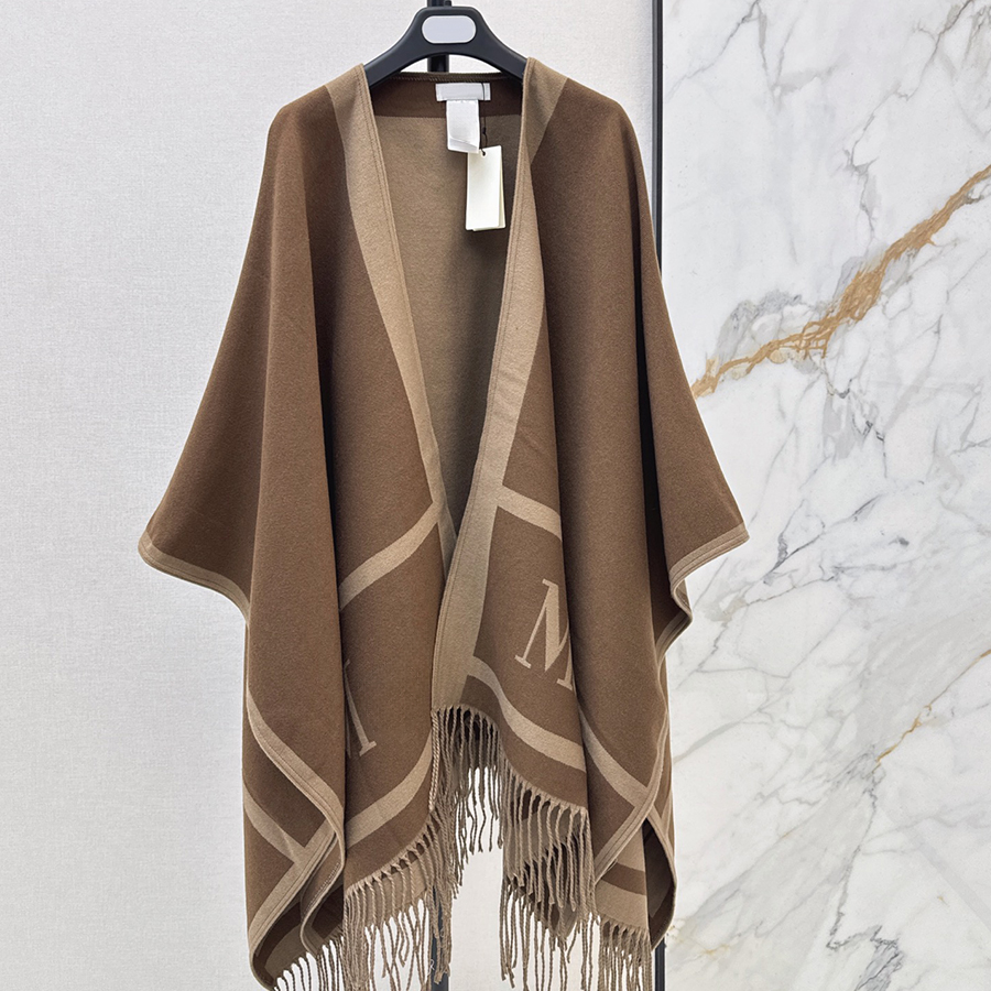 Designer Womens Cape Scarves Women Shawl Coat Scarves Fringed Shawl Casual Cardigan Cashmere Autumn Winter Fashion Outerwear Classic Cape Women Thic