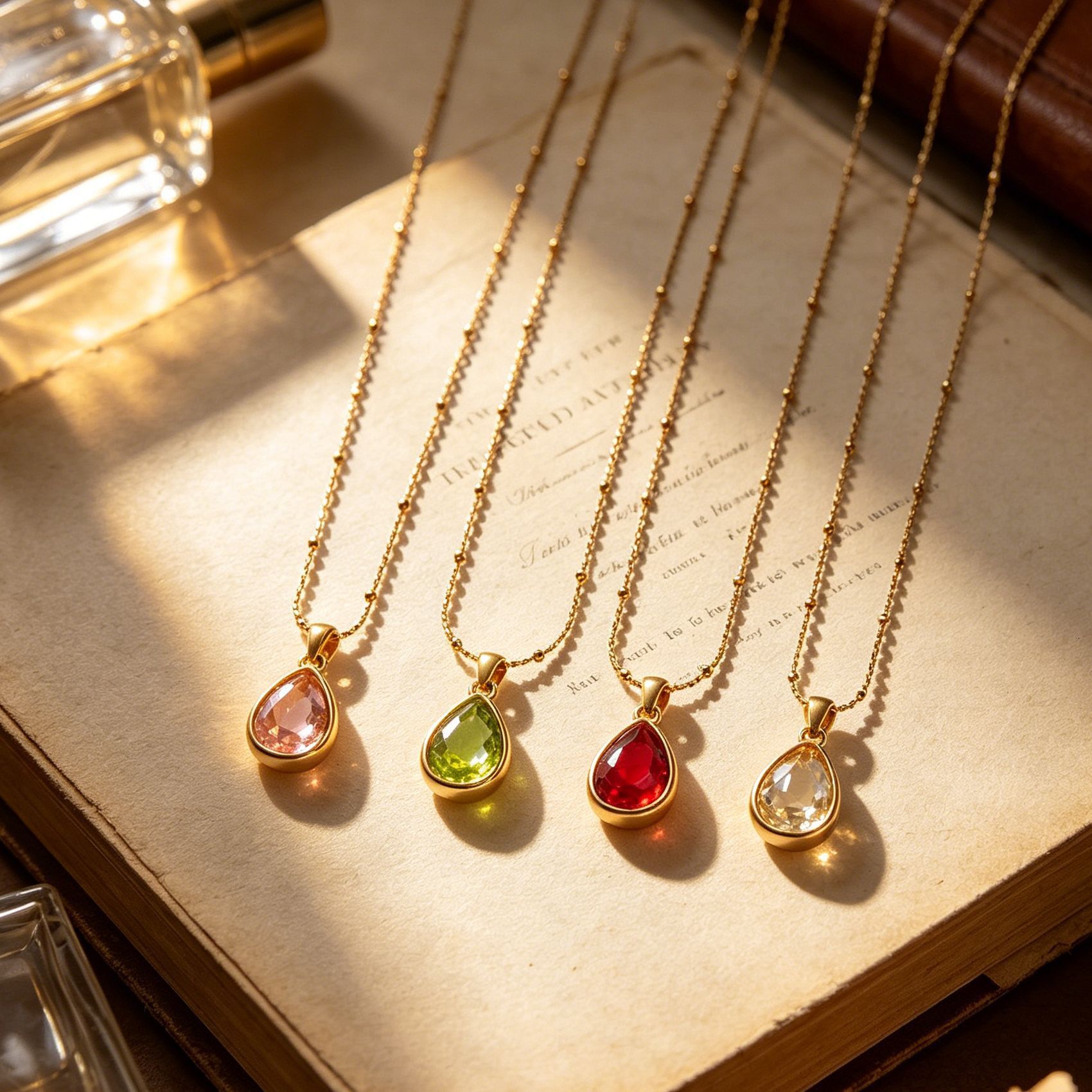 New European American Style Water-Drop, Translucent, Sparkling Diamond-Studded Titanium Steel Necklace Women, Exuding A Refined, Luxurious, Minimali
