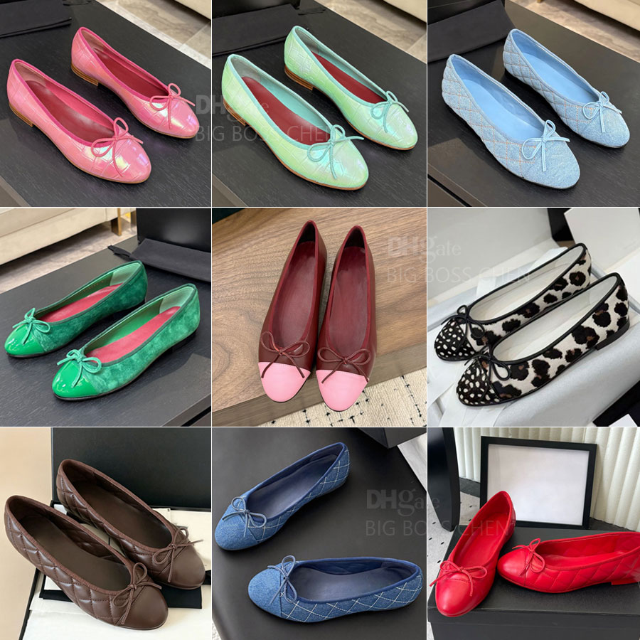 Maille de qualité supérieure en cuir suédé bouts ronds arc chaussures plates de ballet mocassins pour femmes chaussures habillées plates sans lac
