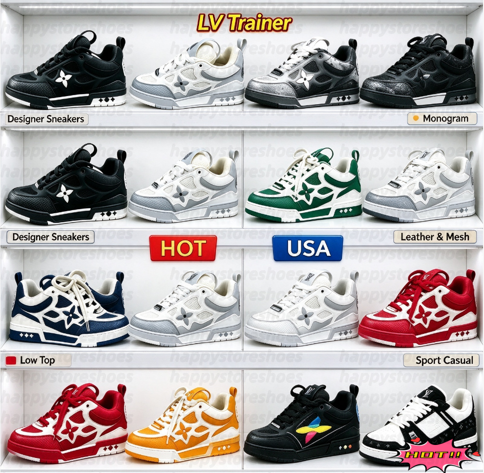 1:1 12A Designer Skate Shoes Men Low Cut Trainer Shoes Denim Canvas Leather Sports Shoes Casual Outdoor Running Shoes
