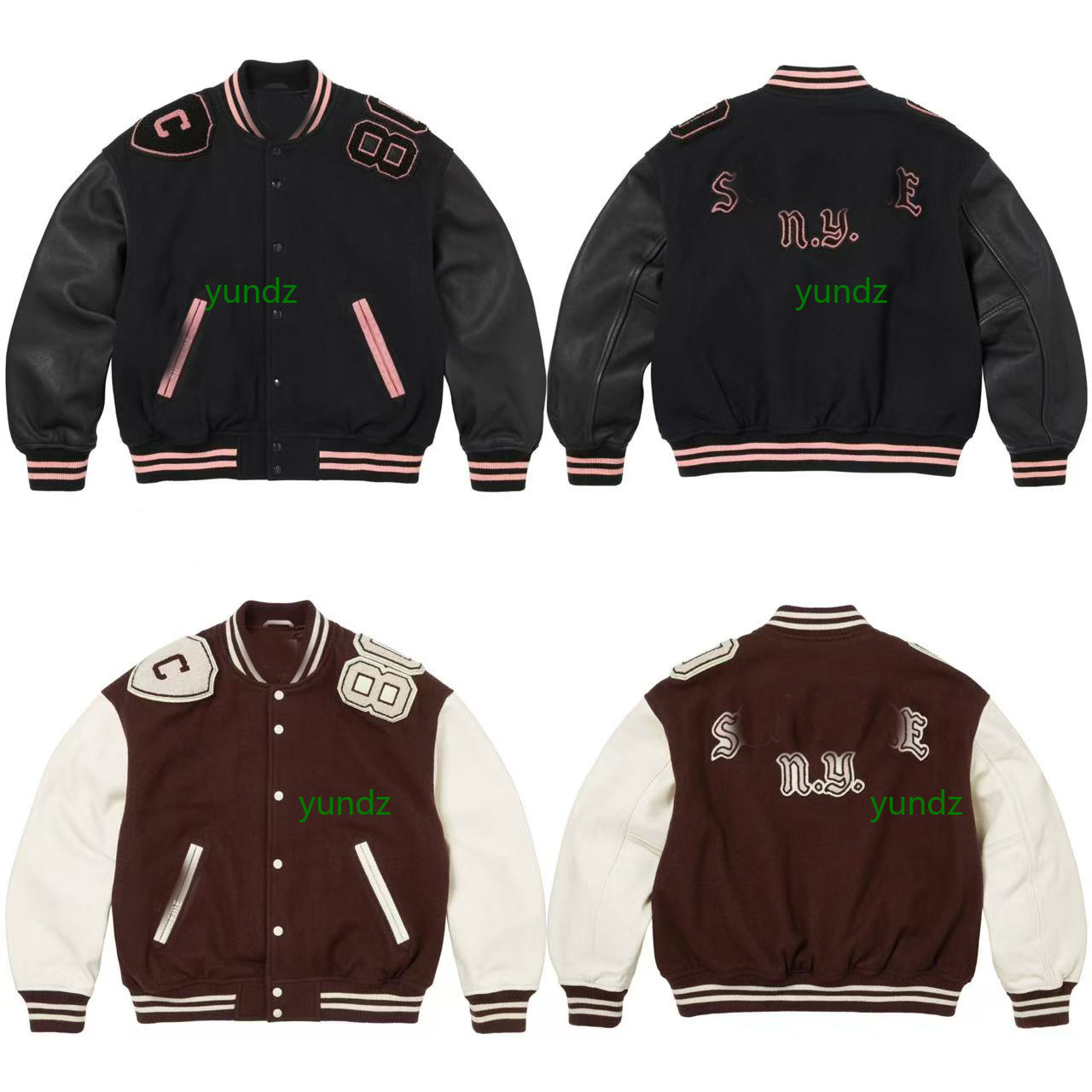 FW26 WEEK1 Captains Varsity Jacket Letter Embroidery Autumn Men Baseball Jackets Hip Hop Loose Bomber Coats