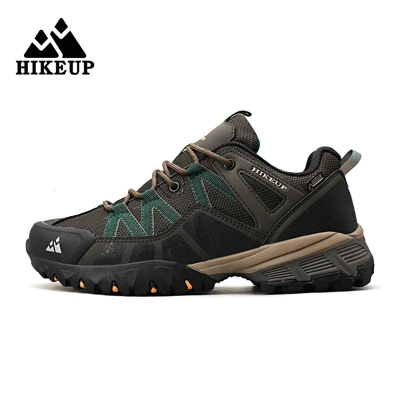 HIKEUP Breathable Cushioning Nonslip Sneakers Men's Hiking Shoes Running Trekking Sneakers Outdoor Mountain Sports Shoes for Men 261013