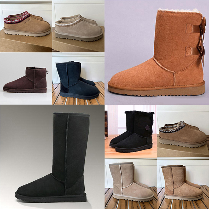 Designer Boots For Women Australia Classic Ultra Mini Platform Tazz Tasman Slippers Sheep Skin Cotton Slipper Woolen Suede Fur Slides Ankle Snow Boo