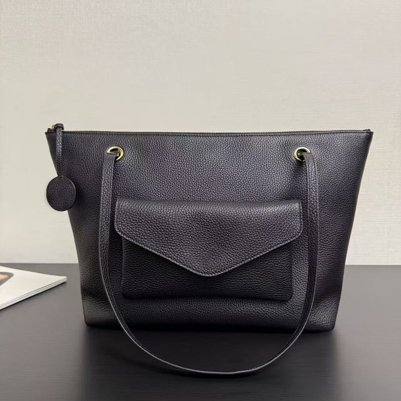 Designer bag 26B Pocket Tote Bag Black Caviar Leather Zip Bag Gold Turnlock Front Shoulder bag Handbag Women Large Capacity Commuter Bag women work