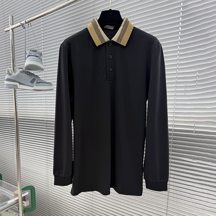 designer polo shirt, casual business button polo , t shirt, high-quality pure cotton polo , mens polo shirt, autumn fashion long sleeved polo