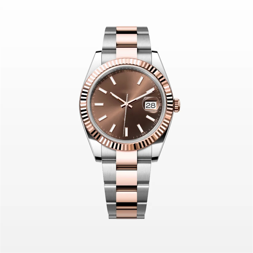 U1 Top AAA Classic Watch Chocolate Dial Day Date just Watches Jubilee Sapphire Lovers Couples Lady Watch Automatic Movement Mechanical Wristwatches