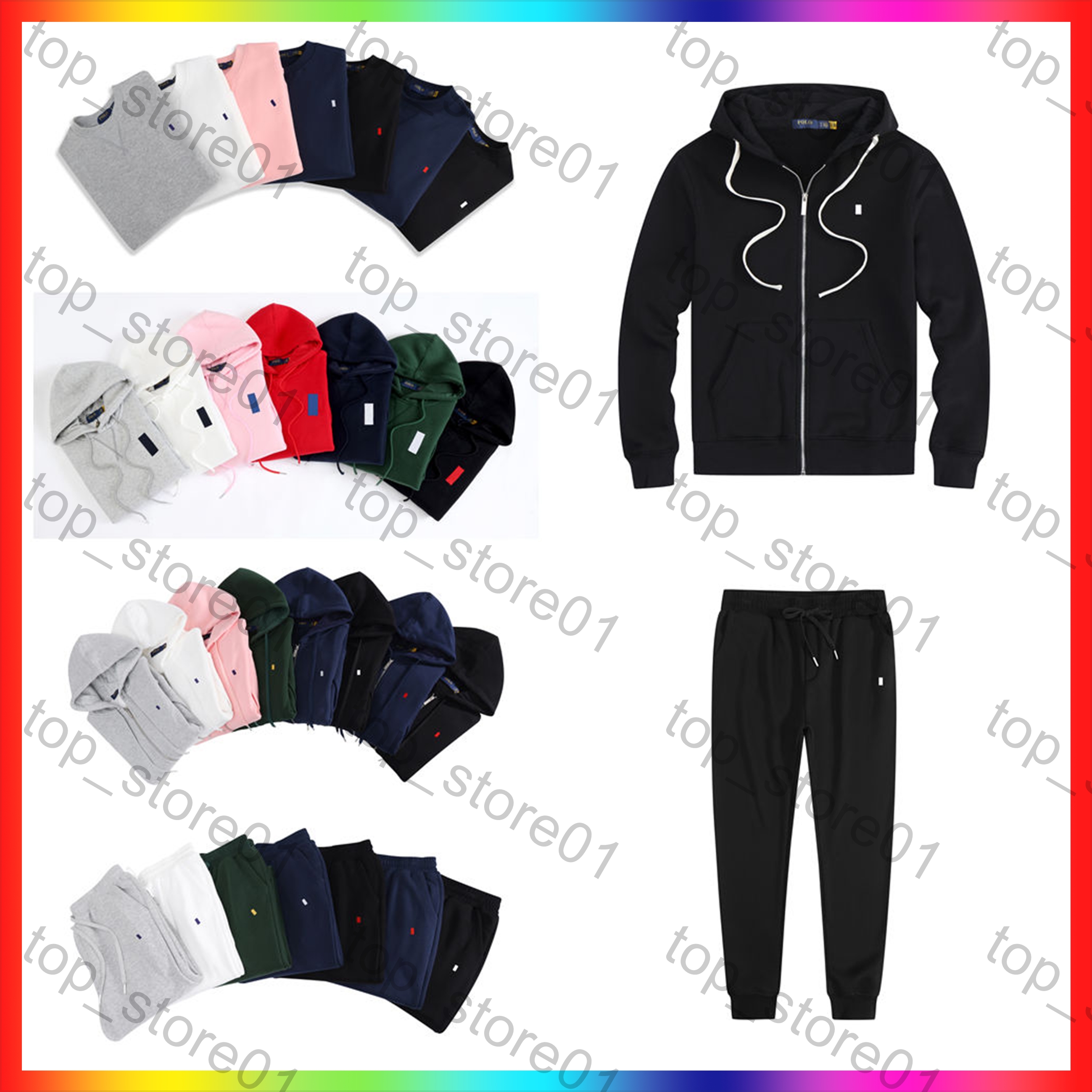 2026 Designer hoodies Mens Polo Sweater Pullover Embroidered Small Horse Mens Sweater Outfit Knit Sweaters Sweatshirt Business Work Clothes Luxury P