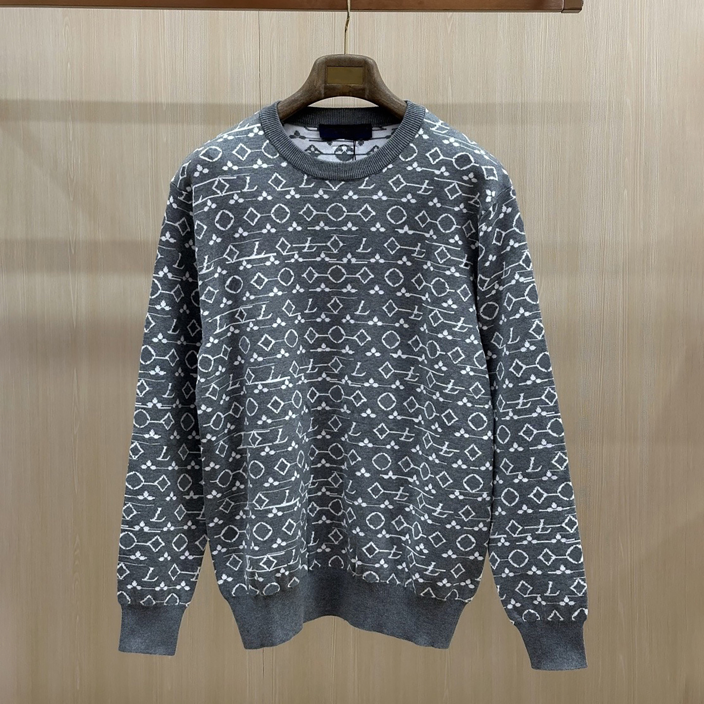 designer sweater, high quality fashionable jacquard letter knit sweaters, mens sweater, autumn winter casual warm round neck long sleeved pullover