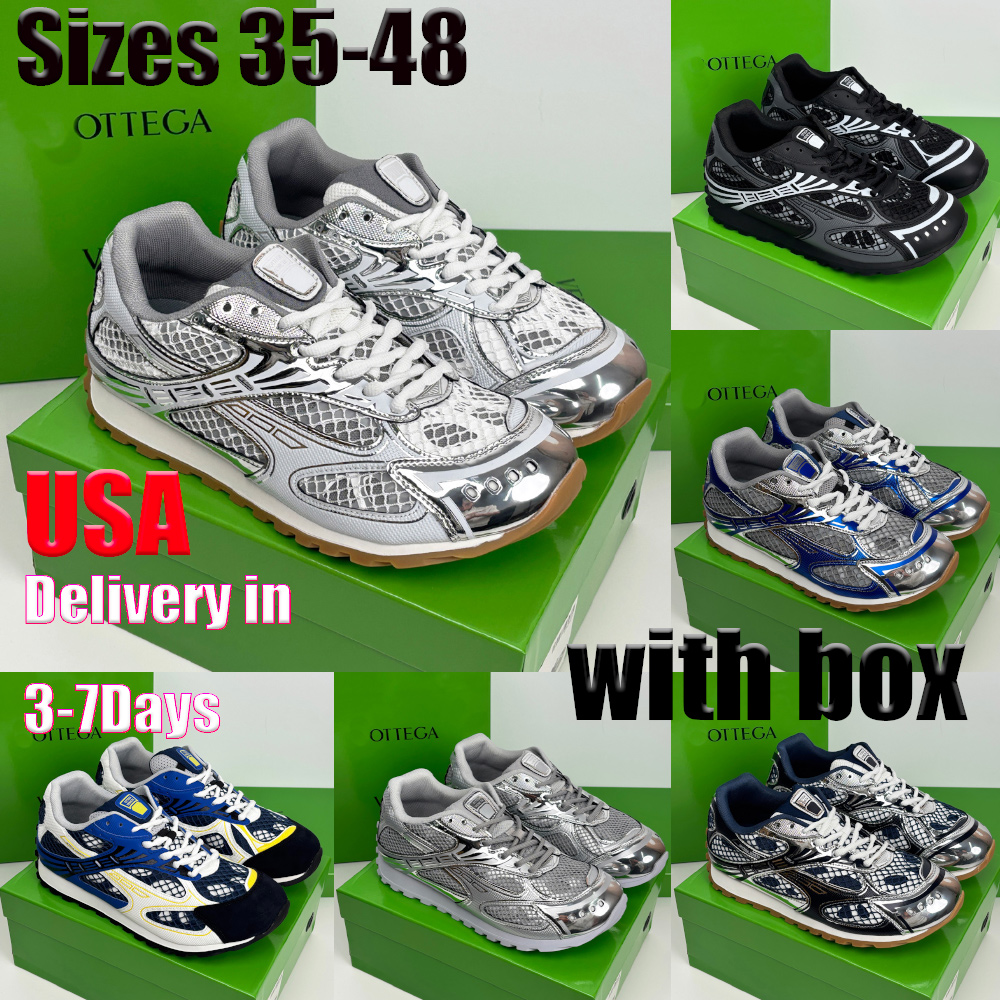 With box 10A Designer Orbit Running Shoes Men and Women Luxury Sports Breathable Shoes Leather Mesh Lace Casual Sports Shoes