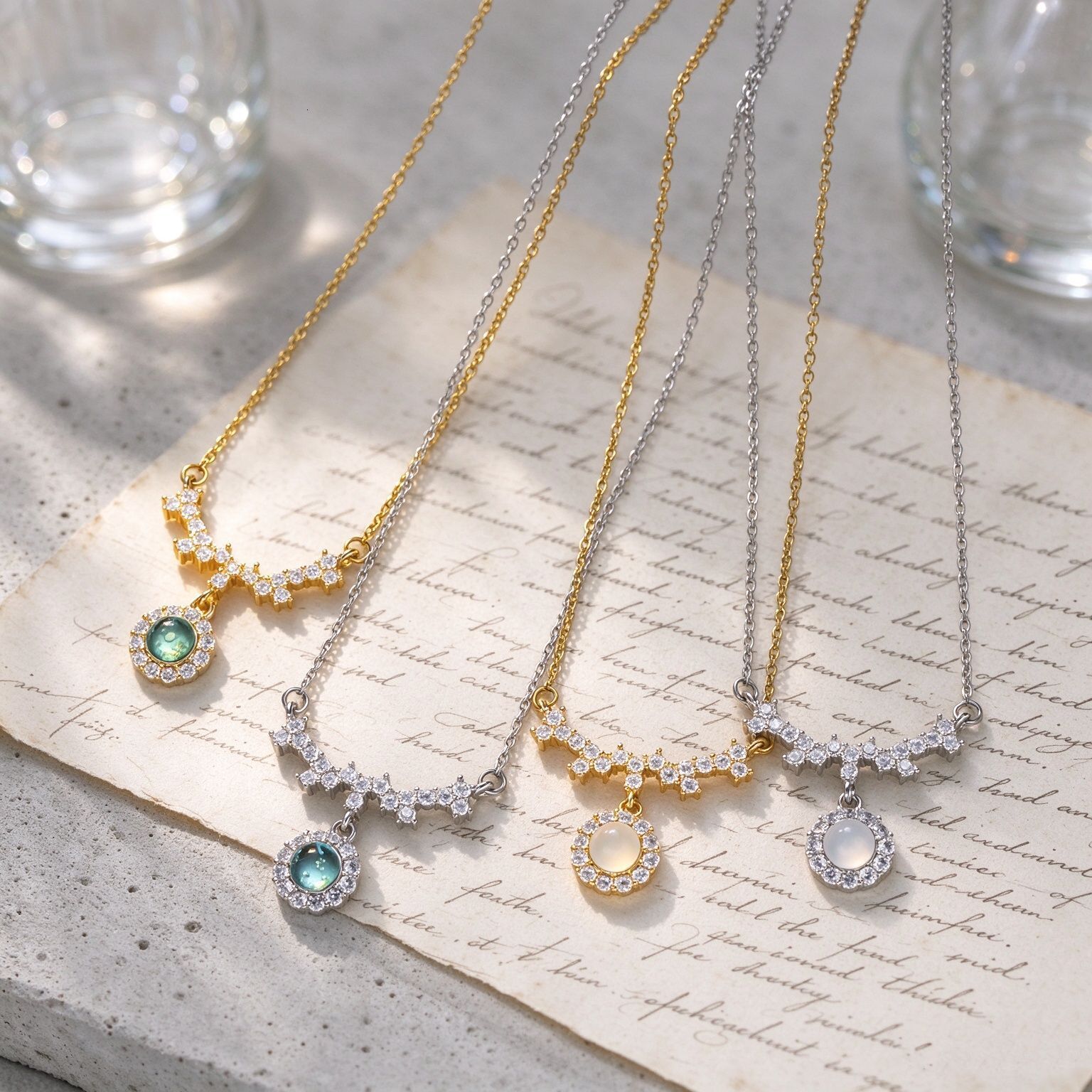 Elegant Refined Angel's Tear Necklace With Delicate Inlay, Luxurious And High-End Piece For Women, Featuring Translucent, Ice-Like Imitation Of