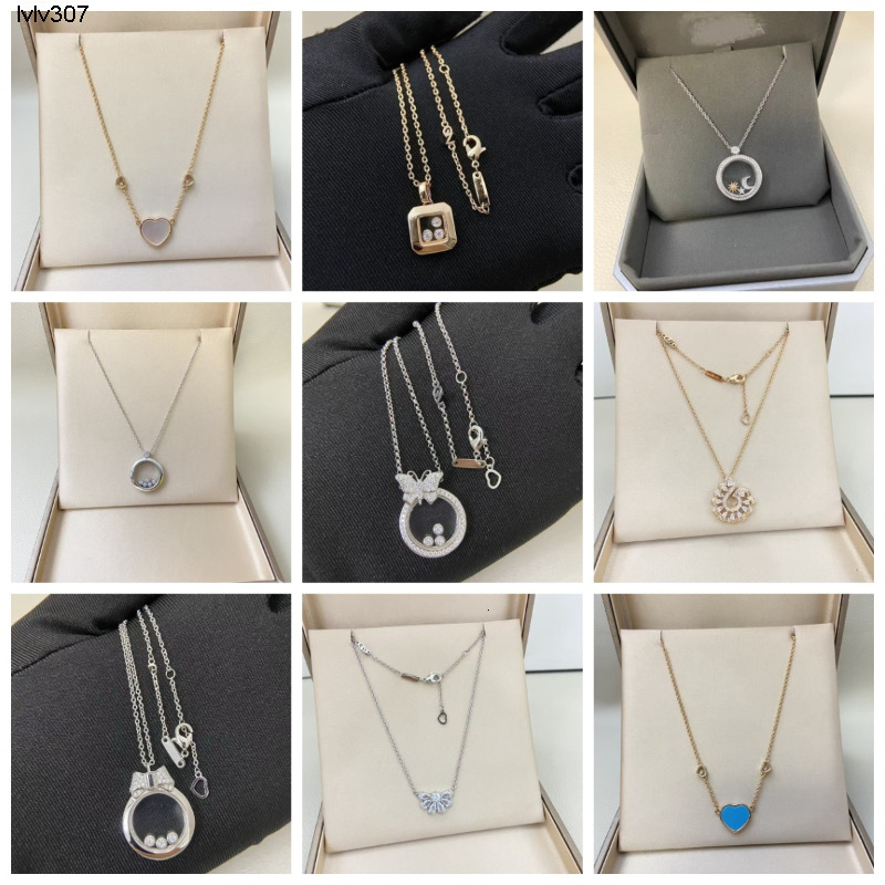 Pendant Necklaces Women Fashion Pendant Necklace Set Silver Gold Plated Chain with Heart Moon Star Butterfly and Round Charms Elegant Jewelry Gift f