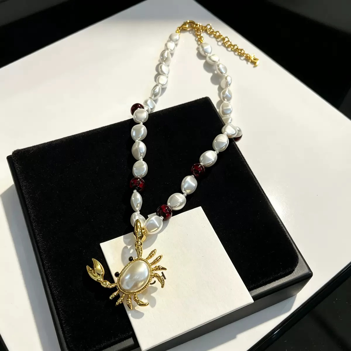 cc pearls necklace no box necklace designer for women high quality brass material Fashion Pendant gold Necklaces luxury necklace Sweater Chain - Wed