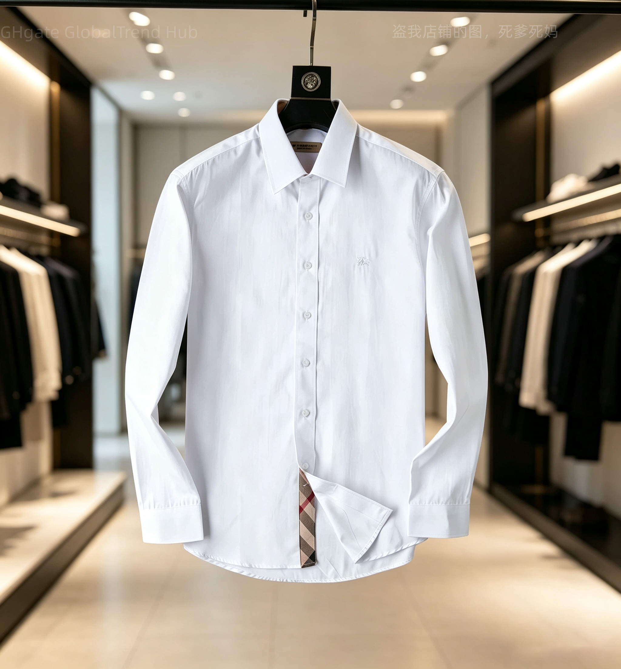 Designer men's fashion casual shirt - Business Casual long-sleeved shirt, fashionable casual striped and checkered decorated Asian M-3XL
