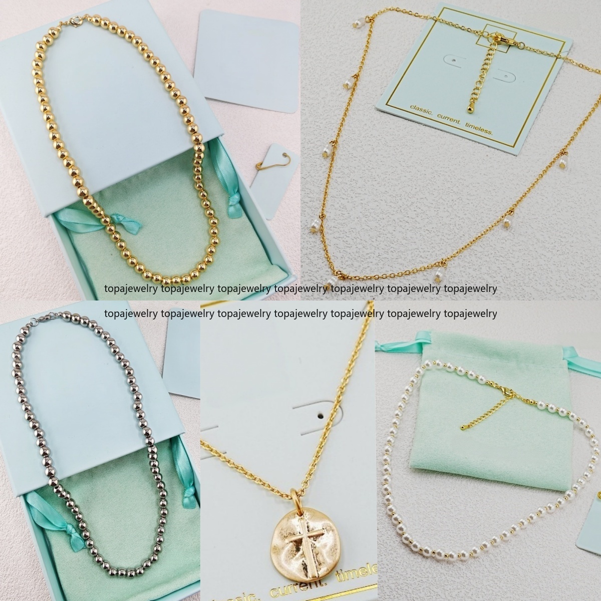 necklace enewtons necklace designer for women white pearl multi pendant necklace mixed color bead gold black Beads Chain luxury jewelry high quality