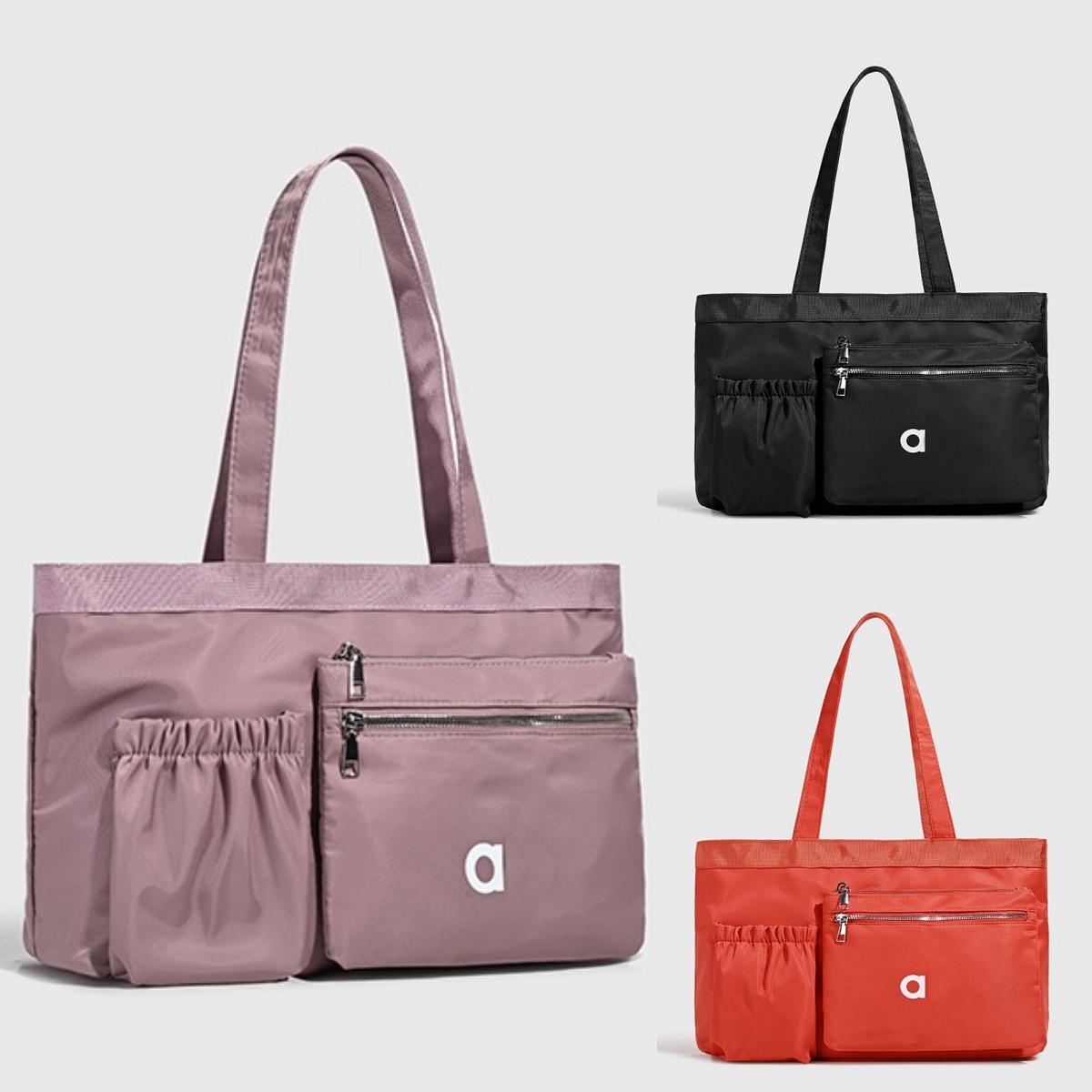 A2977 New Fashion Yoga Bag Tide Bag Simple Large Capacity Nylon Tote Bag Commuter Shoulder Bag Fashion Joker Handbag