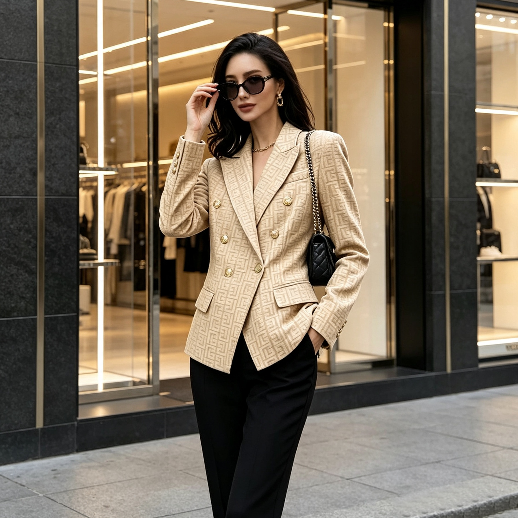 Costumes pour femmes Blazer Designer veste Slim taille couverture costume haut costume de luxe à la mode manteau de tempérament d'automne de haut