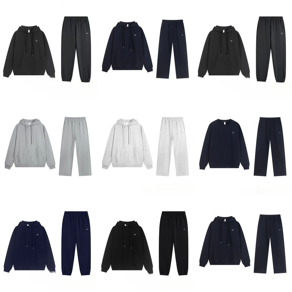 Unisex Sports Hoodie Tracksuit American Trendy Loose Fit 2 Piece Sweat Set for Men Women Autumn Winter Casual Matching Outfit