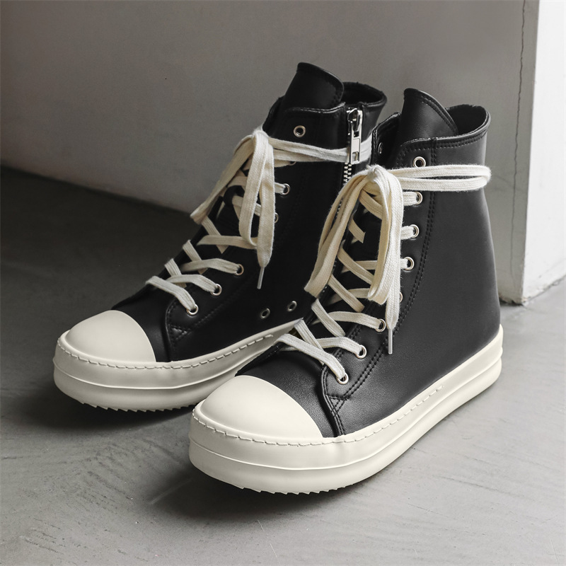 Cross-Border Hot-Selling 2026 New Leather High-Top Men's Shoes, Trendy Sports Casual Couple Sneakers, Foreign Trade Wholesale X215
