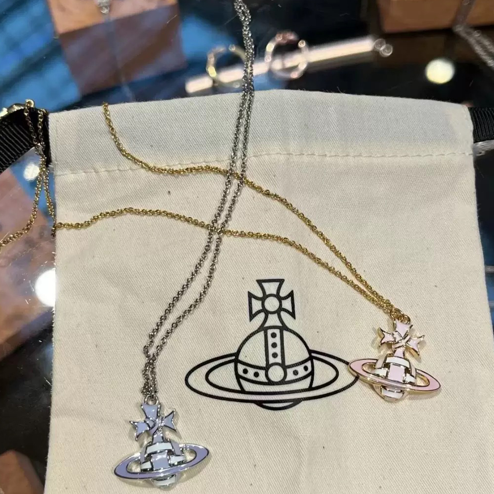 New Designer Enamel Planetary Pendant Necklace Earrings Luxurious And Exquisite Gift Suitable For Womens Simple Daily Wear With Jewelry