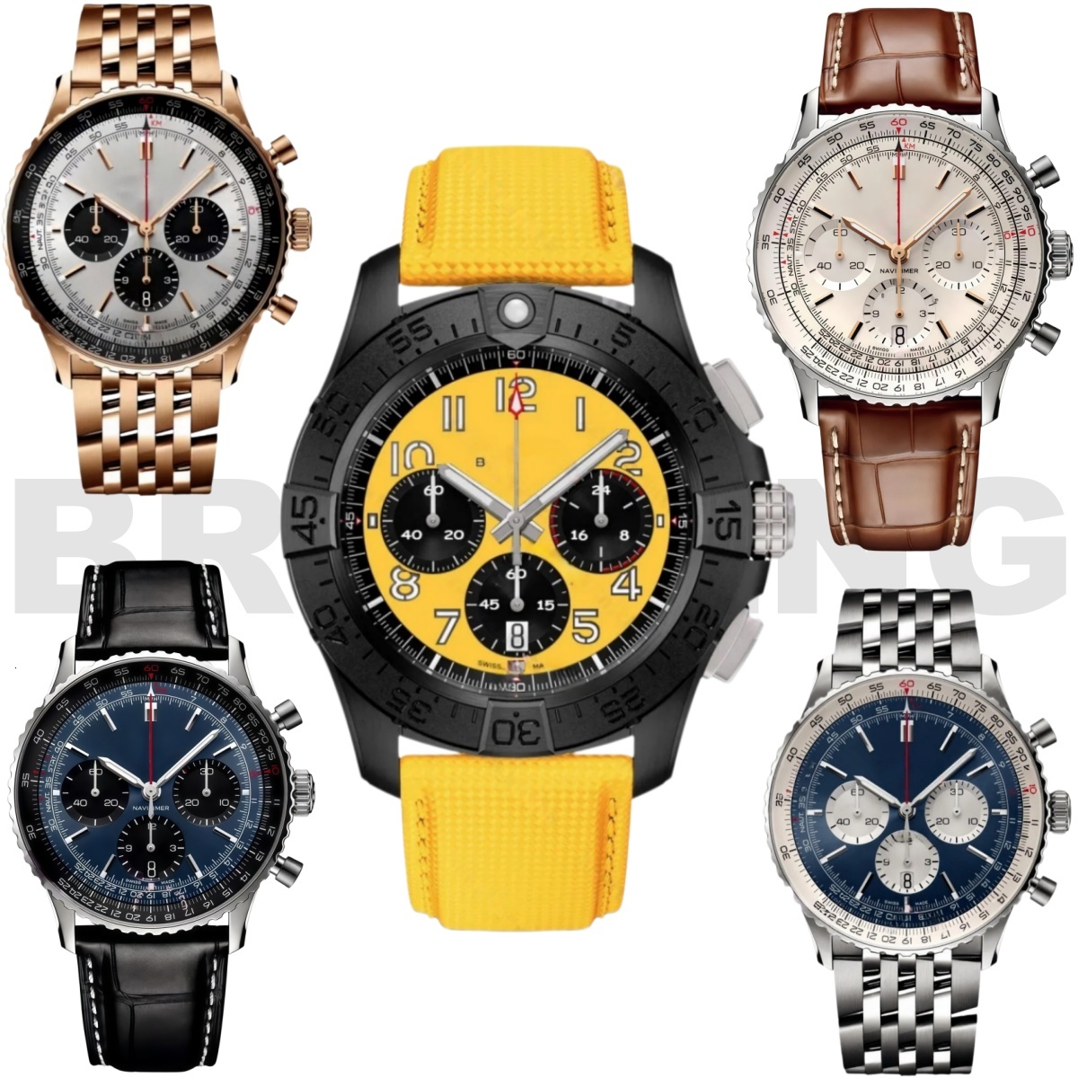 Luxury Breitlinlyness Watch Mens Top Quality Designer Chronomat Watch Man Woman Watch Chronograph Quartz Watch Gift Box