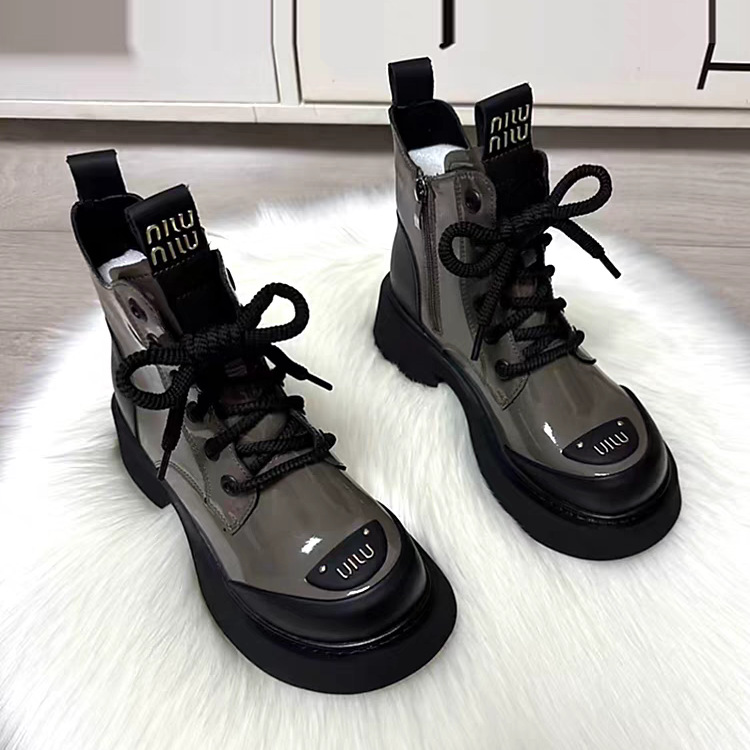 luxury Knight boots Fashionable simple versatile round toe soft sole comfortable and non slip boots free shipping