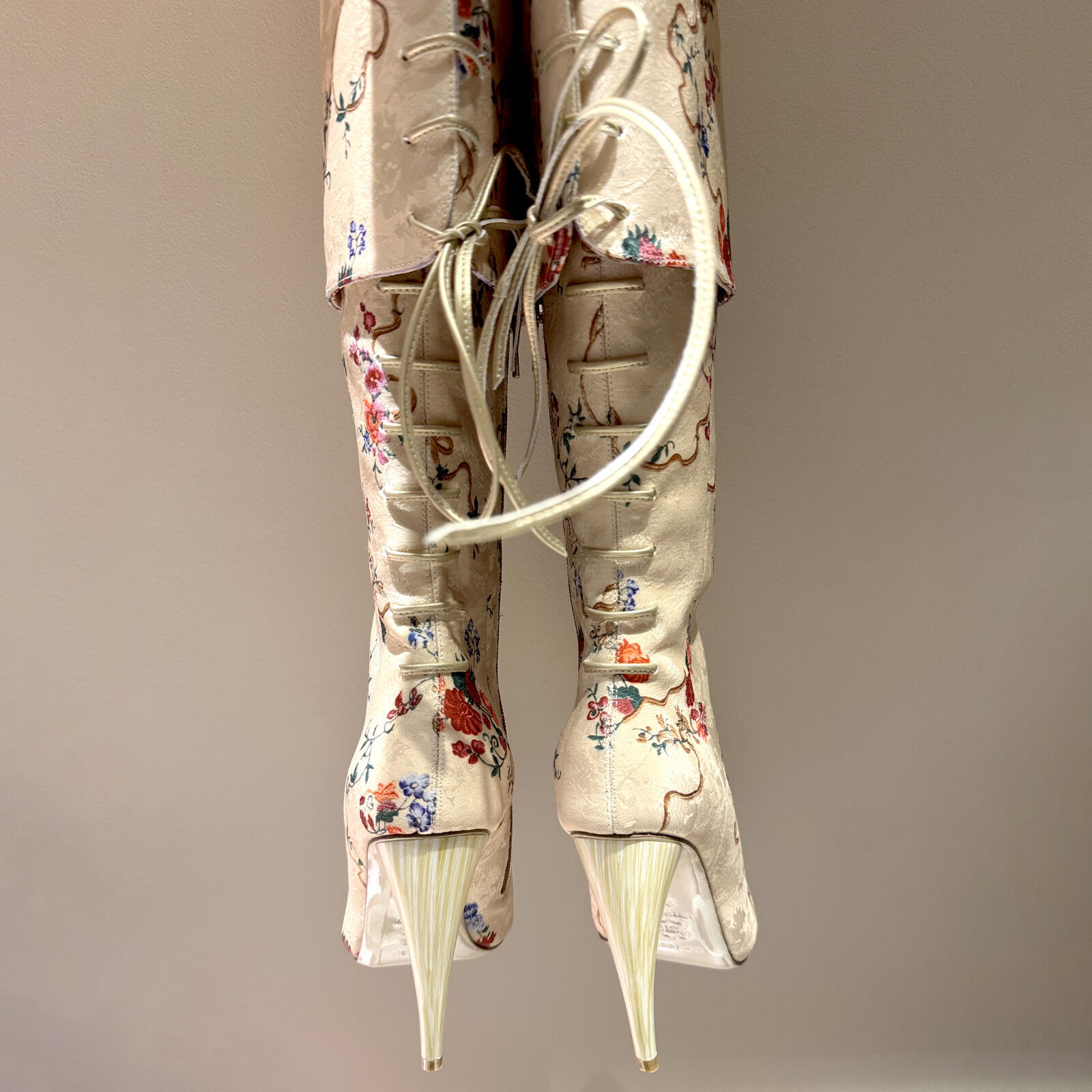 knee high boot woman designer heel point toe fabric zipper luxury comfortable white party office street vintage retro modern casual fashion sport st