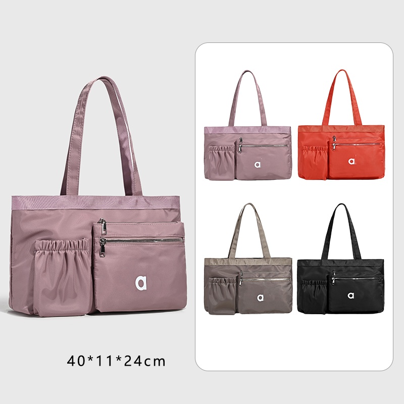 A2977 Fashion Large Capacity Yoga Bag Tide Bag Simple Commuter Shoulder Bag Fashion Joker Handbag Nylon Tote Bag