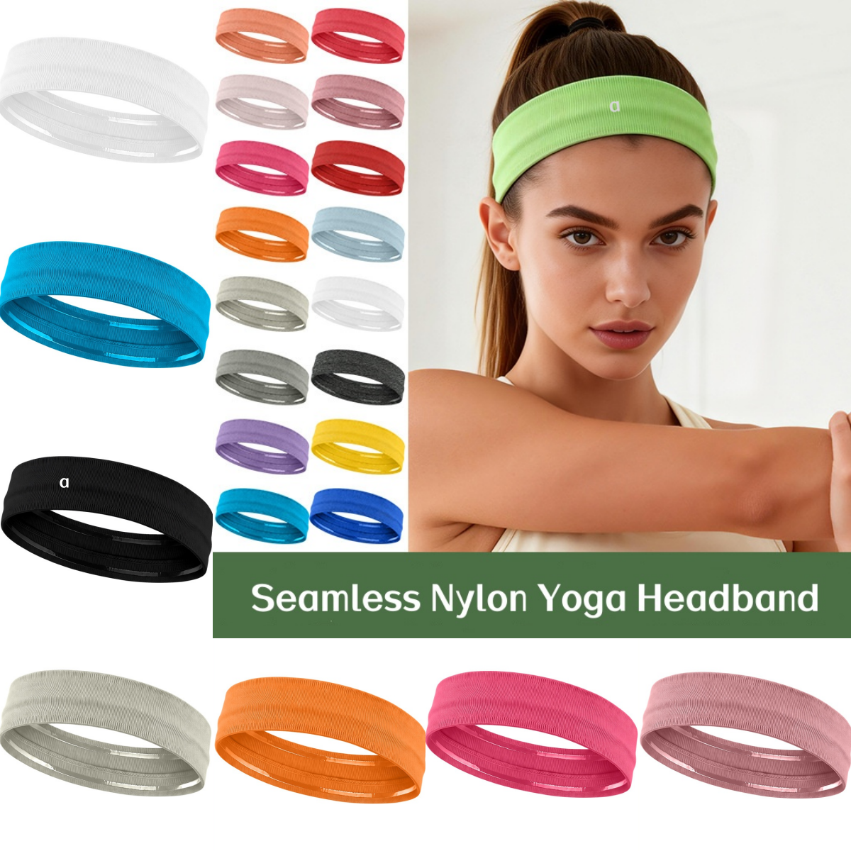 Bandeau de Sport d'été en Nylon 3127, couvre-chef de Sport antidérapant absorbant la sueur pour les entraînements en plein air