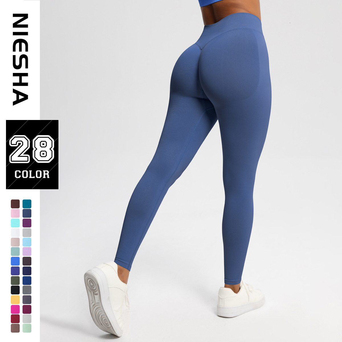 2026 Bum Shaping Leggings Women Seamless Sports Yoga Pants Low Ribbed Band Gym clothes Fitness Workout Scrunch Butt Tight 260626
