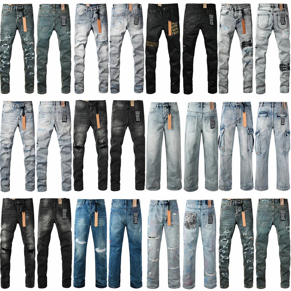 Designers Mens Jeans ksu pur denim jeans Distressed Ripped Biker maternity pant Slim Fit Motorcycle Bikers Denim For Men s Fashion Mans Pants pour h