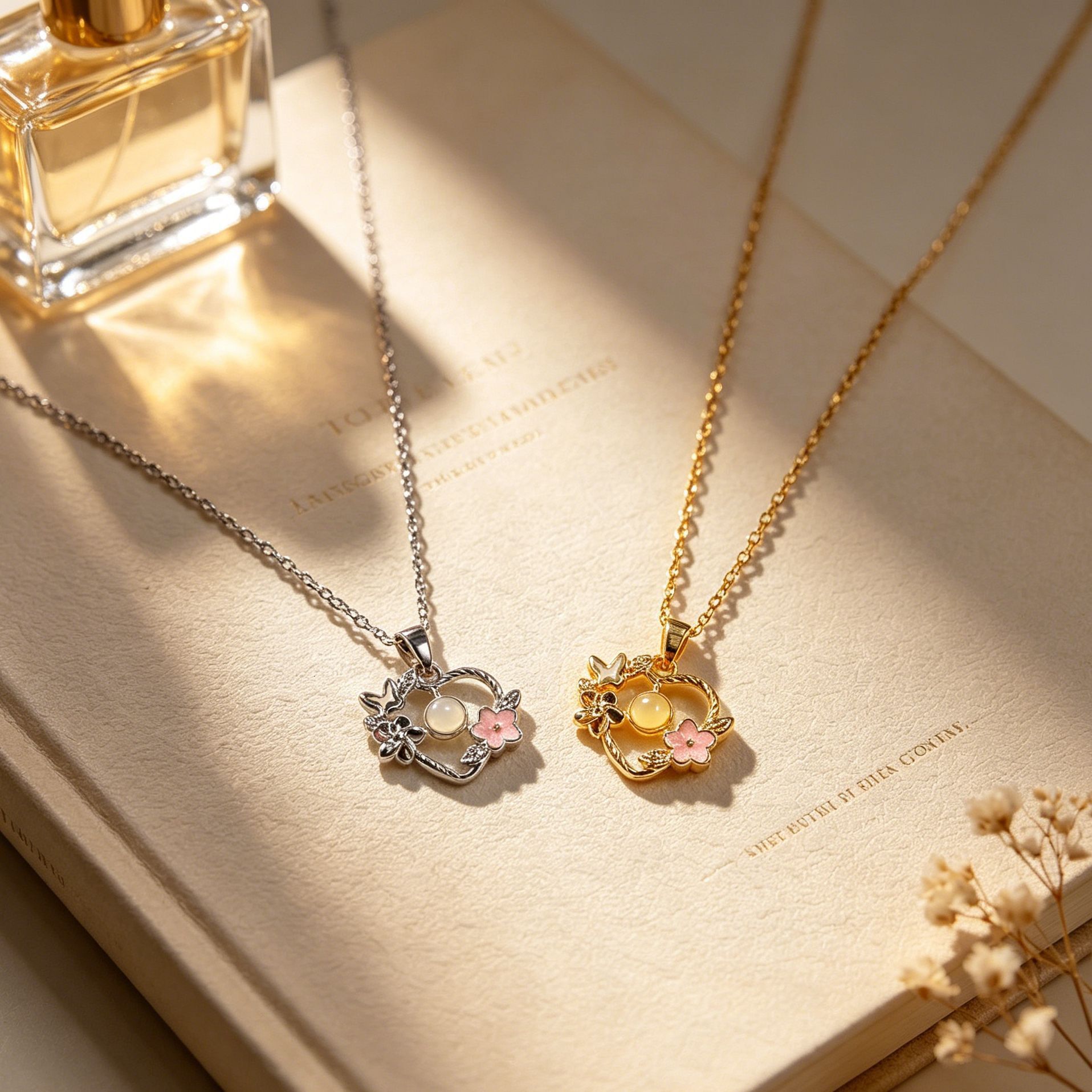 Japanese Korean Style Oil-Drop Flower Heart Micro-Paved Necklace For Women, Exquisite, Versatile, Fashionable, High-End, Sweet, And Ethereal Clavicl