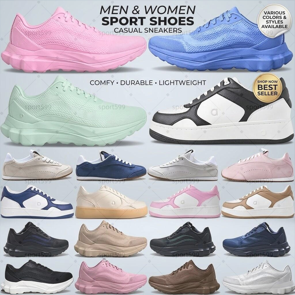 Alosetilys sneakers yoga Designer Casual Mode Comfortable simple low top white black pink and blue Unisex Outdoor Sneakers