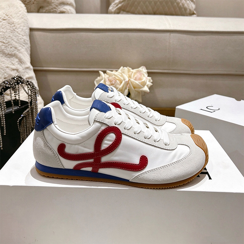 10A Sneakers Designer Retro Running Shoes Suede Fabric Splicing Lace Up Flat Trainers Color Block Casual Footwear For Daily Walking Street CommuteEU