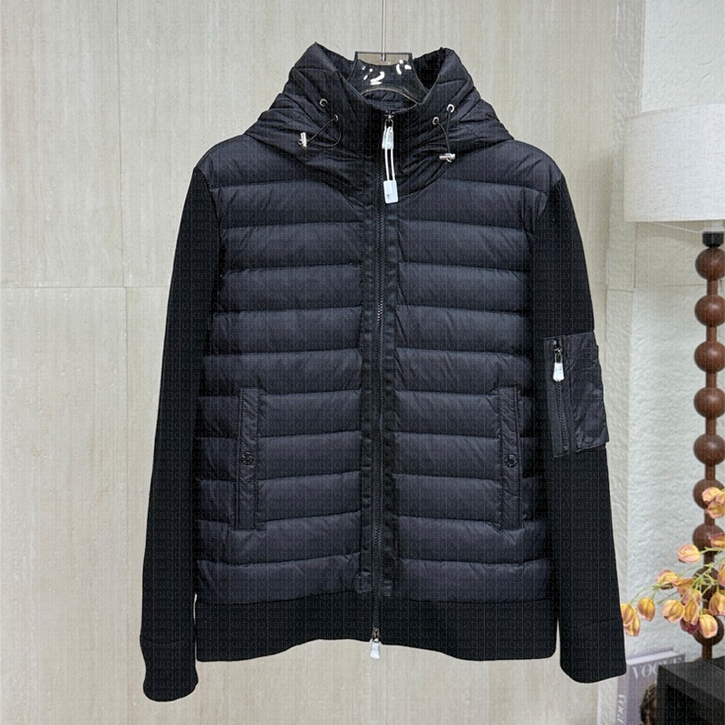 Designer puffer jacket men women down parkas stand collar knitted splicing sweater Waterproof Winter Jacket lightweight down jacket Fluffy Coat