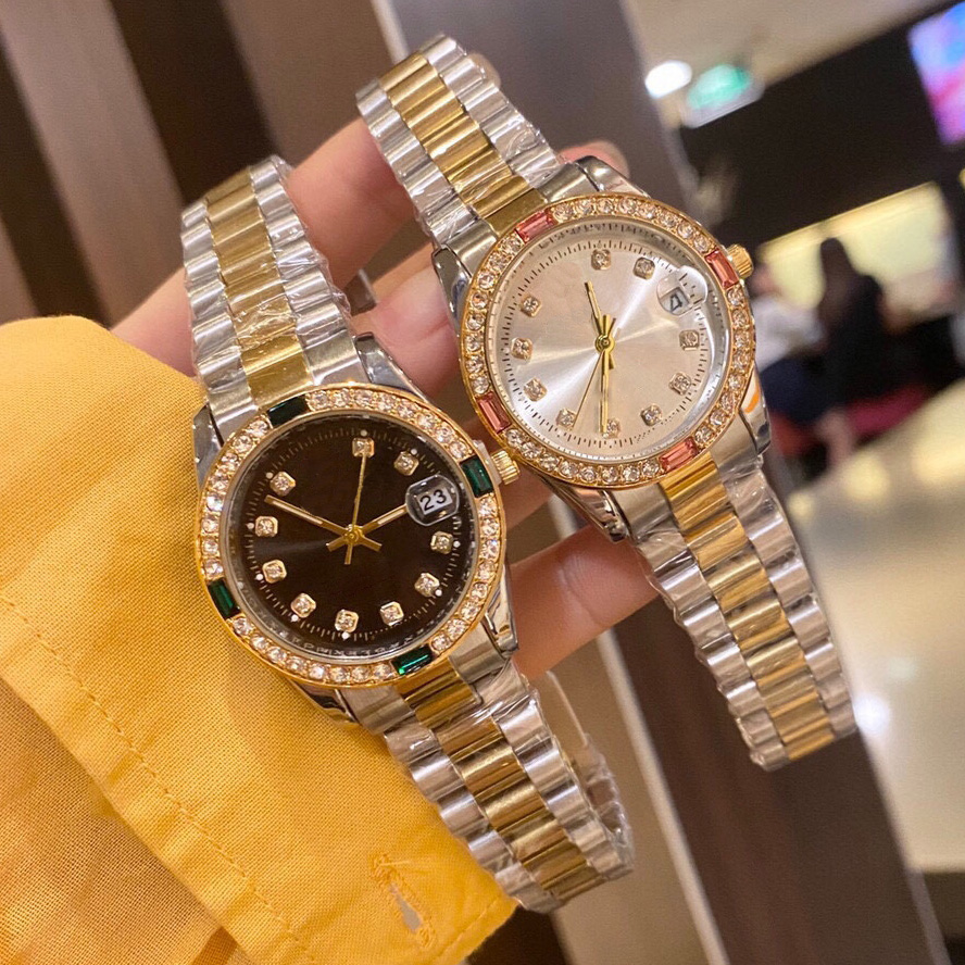 Fashionable and Simple Gold Stainless Steel Women's Watch, gold sliver Business Casual, Elegant, Retro Style, Waterproof, gifts for wife girl w