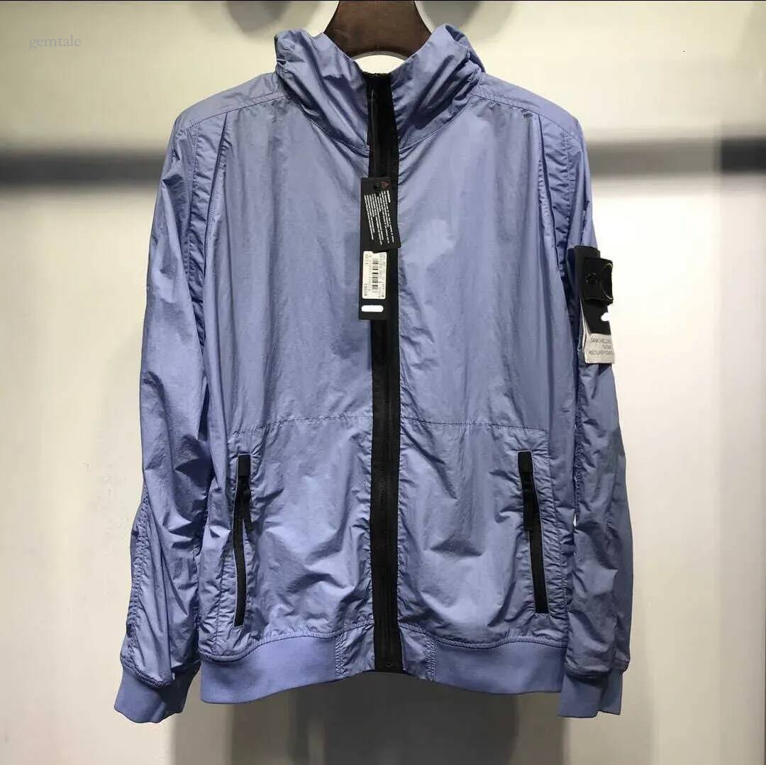 Stone jackets Mens Hooded Windbreaker Jacket Lightweight Waterproof Sun Protection Coat Zip Up Casual Streetwear Outdoor Running Hiking Pull Stone J
