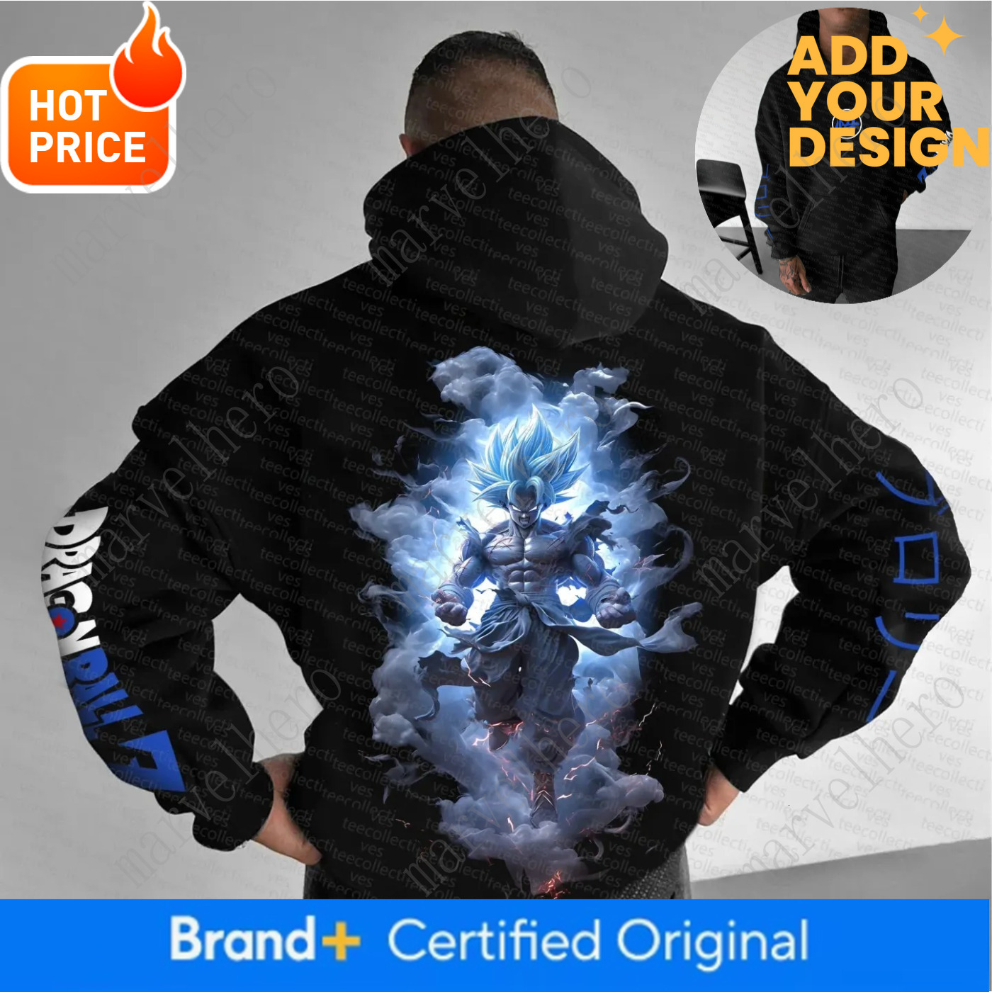Dragon Ball Super Saiyan Harajuku Fall Winter Men Hooded Sweatshirt Street Retro Women Oversized Hoodie Long Sleeve Unisex Style