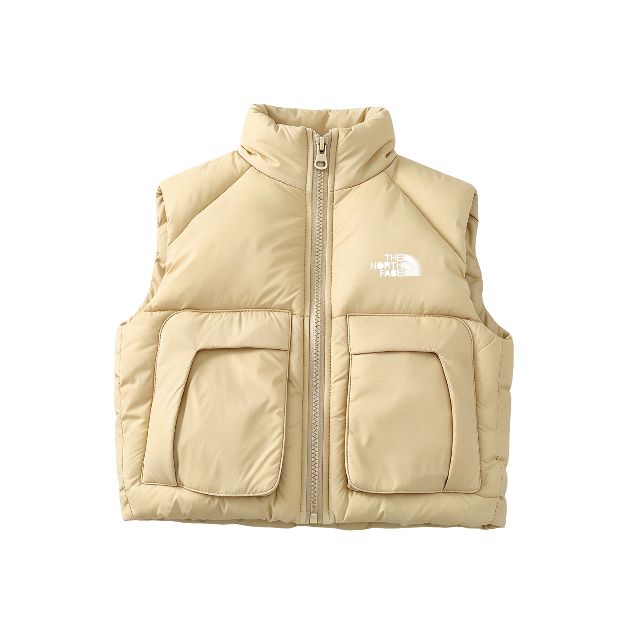 Lightweight Kids Down Puffer Gilet Boys Girls Solid Color Stand Collar Zipper Sleeveless Waistcoat Wind Resistant Autumn Winter Child Casual Outerwe