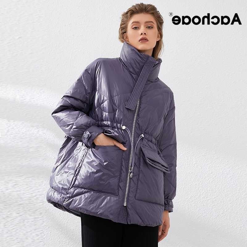 Pure Aachoae Winter Lightweight Down Jacket Women Thick Warm Batwing Long Slve Doudoune Pocket Light Duck Down S261014NCN5