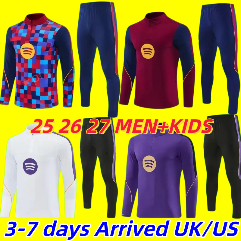 2026 27 Barcelona designer tracksuit soccer Training Suits LAMINE YAMAL mens Kids kit Chandal Set 25 26 PEDRI GAVI RAPHINHA Football KOUNDE F. DE JO