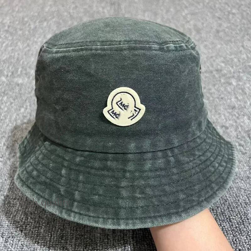 Designer Wide Brim Monchichi Hats Brand Embroidered Washed Fisherman Hat Mens Womens Casual Cotton Large Outdoors Travel Joker Sunhat F25