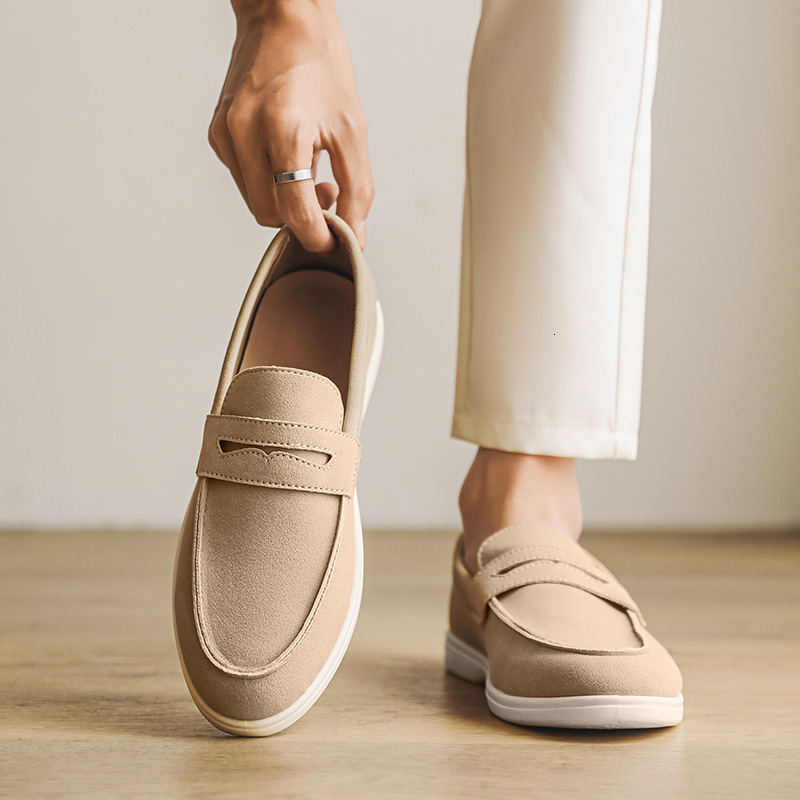 New Suede Loafers Slip-On Lazy Casual Men's Shoes Wholesale