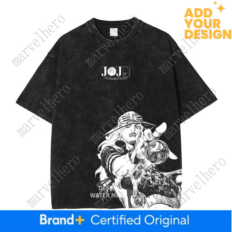 Jojo S Bizarre Adventure Manga T Shirt Anime Graphic Print T Shirt Men Women Clothing Short Sleeve Tees Washed Oversized Tshirt