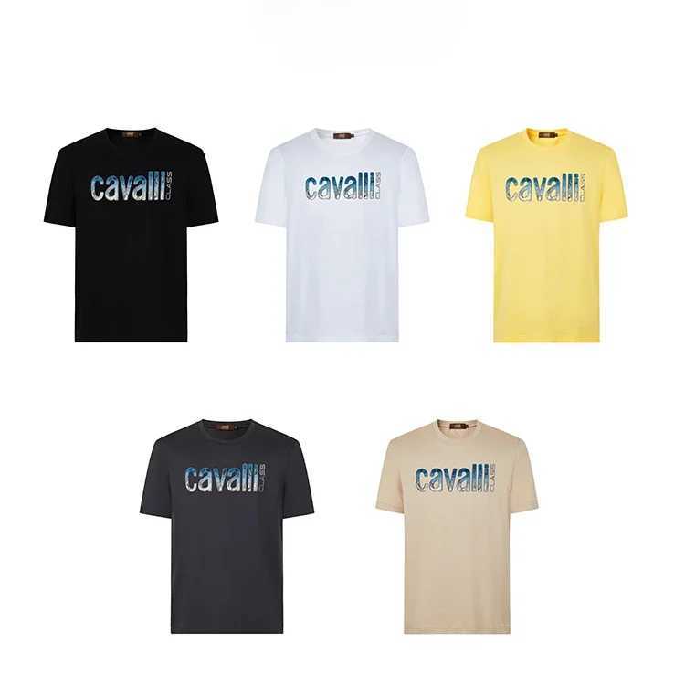 Summer New High-quality Printed Short-sved T-shirt Men's Pure Cotton Light Luxury Round Neck T-shirt Trendy Luxury Top Q261015