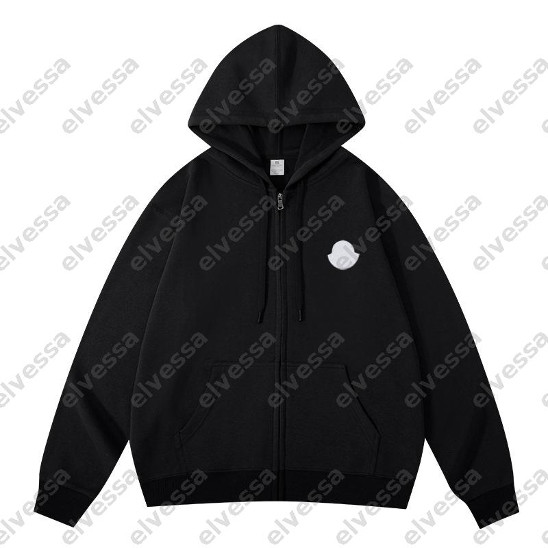 Unisex Full Zip Up Hoodie Mens Women Small Embroidered Logo Hooded Sweatshirt Loose Long Sleeve Casual Streetwear Multi Color Hooded Jacket
