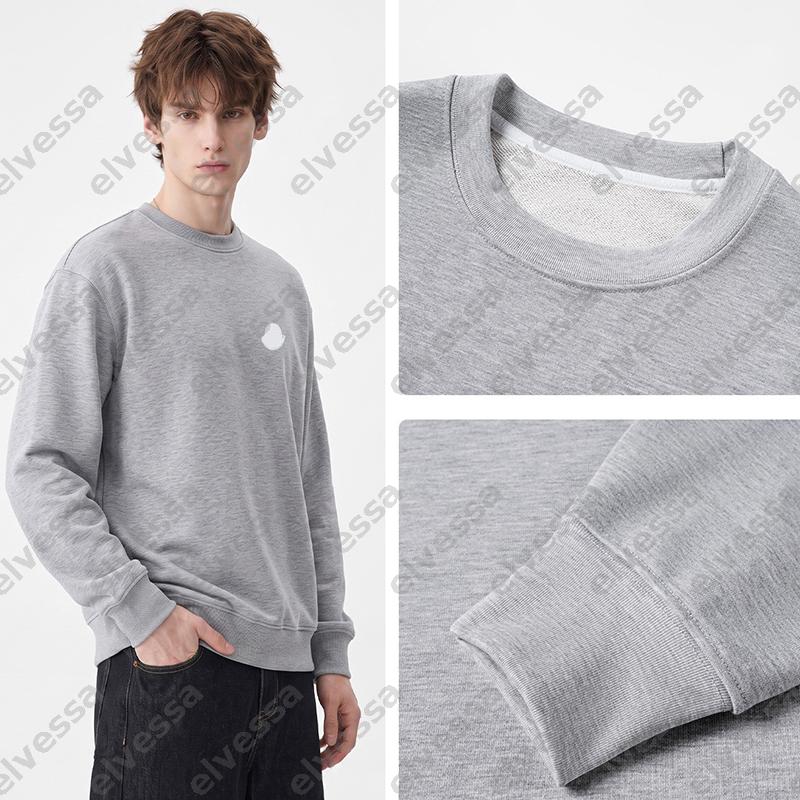 Unisex Crew Neck Sweatshirt Men Women Loose Fit Solid Color Pullover Long Sleeve Casual Tops Chest Small Logo Autumn Winter Basic Sweatshirts