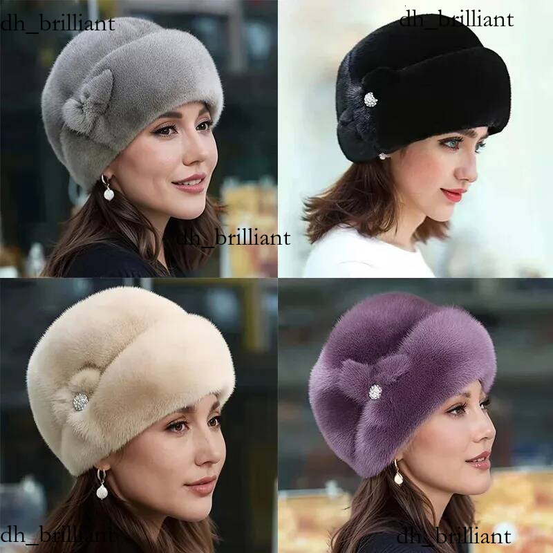 Chapeau d'hiver de style russe pour femmes, chapeau de pêcheur réglable et élégant, léger, Texture en fausse peluche, accessoire résistant au fro