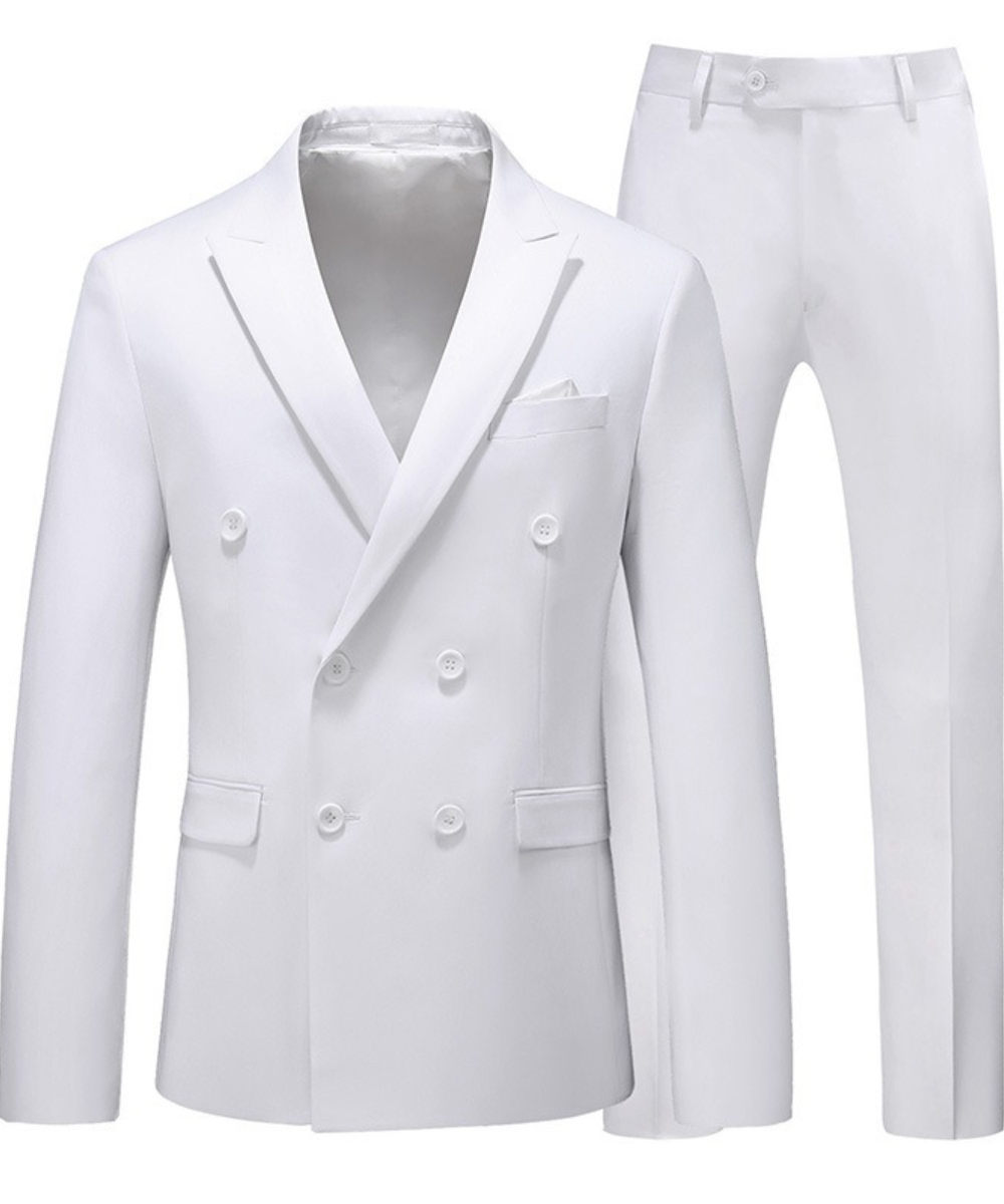 (097) Men's Purple Two-Piece Suit (Wedding Suit)
