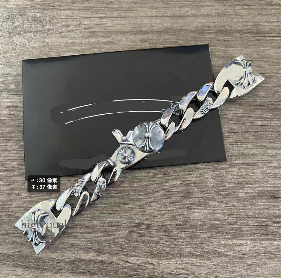 Designer Chrome Bracelet Style Crome Bracelet Style Bangle Vintage Inspired Jewelry With Cross Design High Quality Luxury Accents Perfect As A Holid