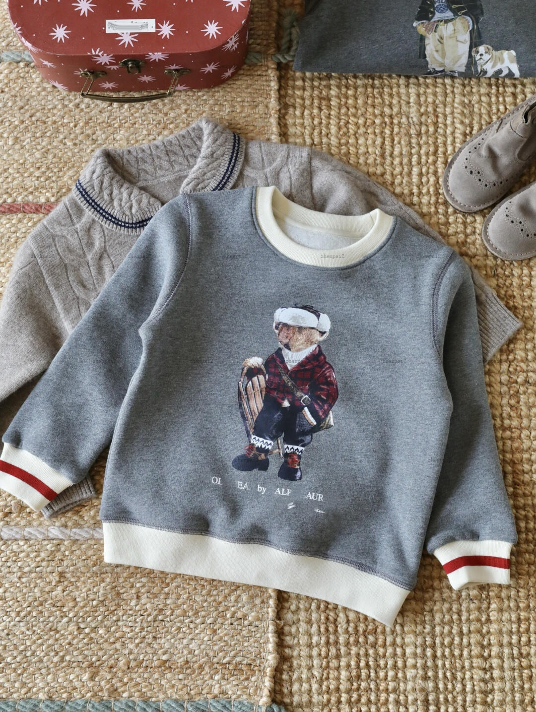 Luxury kids hoodie Winter pattern baby sweater autumn kids designer clothes Clothing Multiple color options boy girl pullover A783X22N204-g